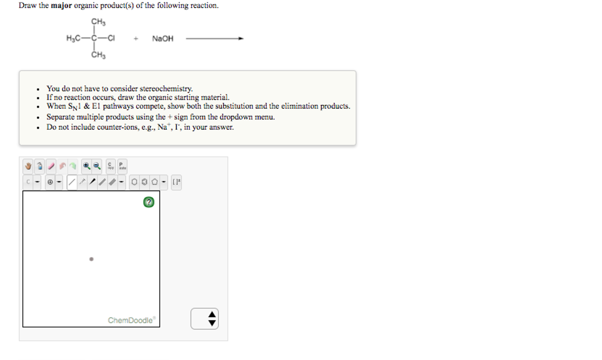 Solved Draw the major organic product(s) of the following | Chegg.com