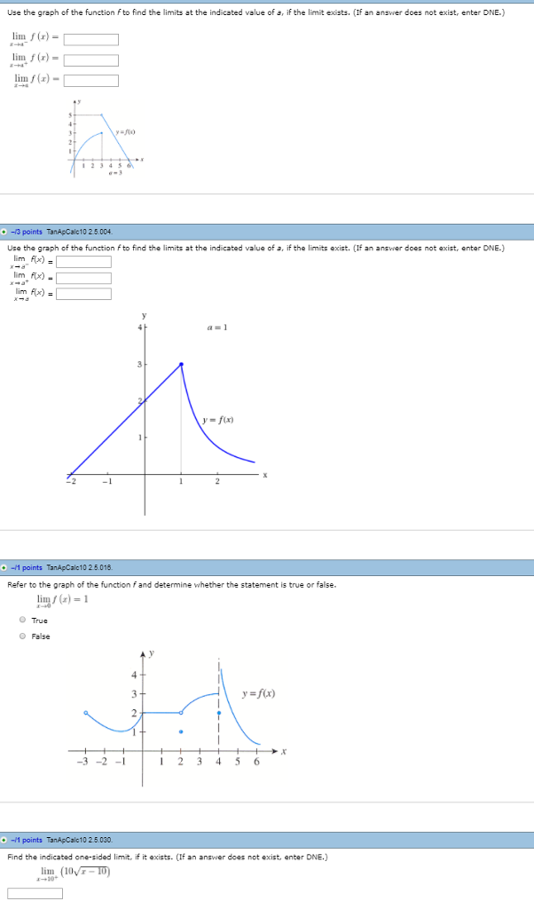 Solved Use the graph of the function fFto find the limits at | Chegg.com