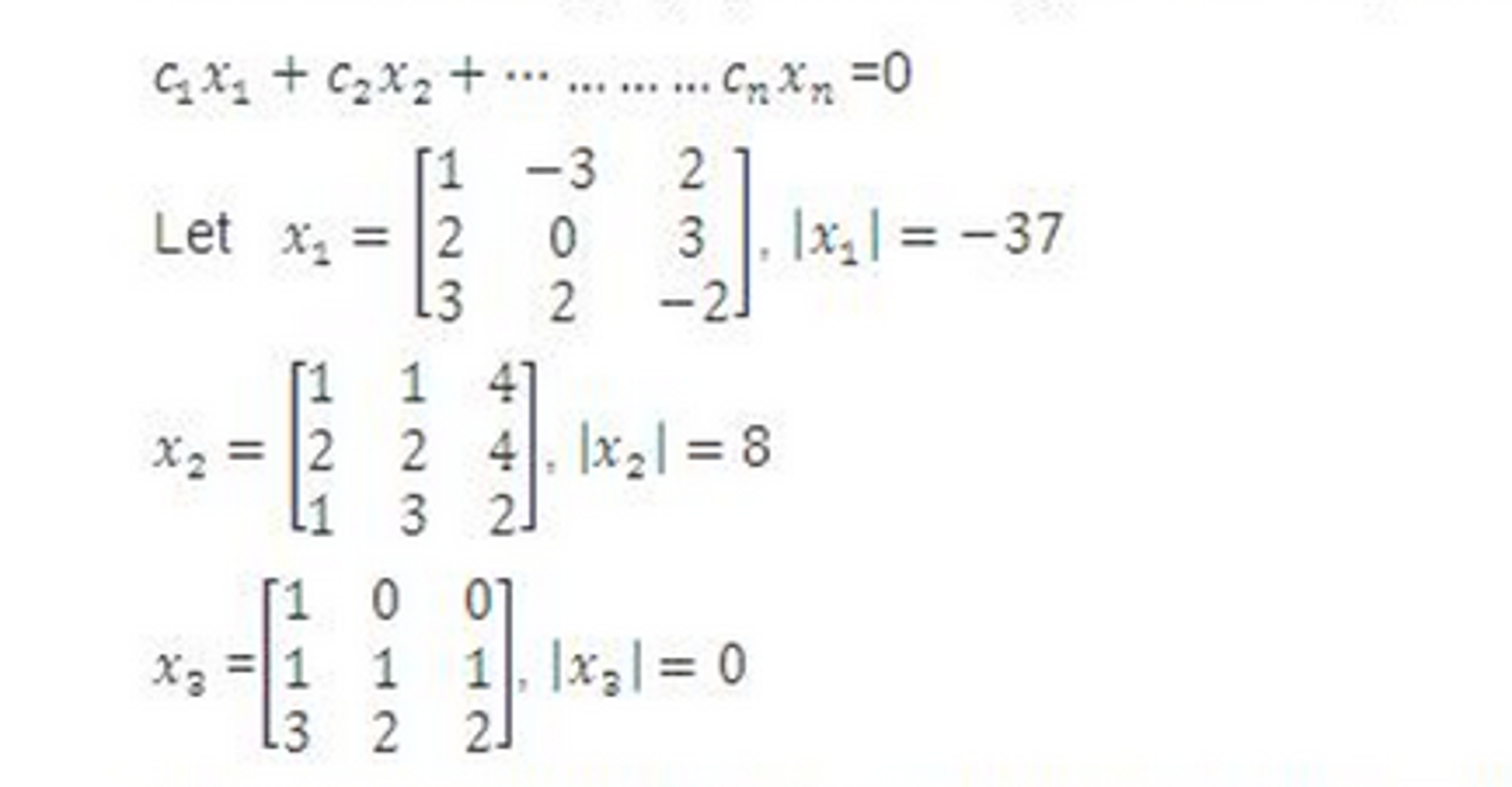 Linear Algebra Help Linear Algebra Help