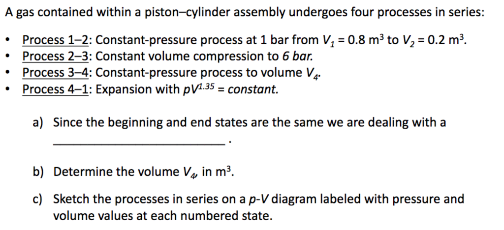 Solved A Gas Contained Within A Piston-cylinder Assembly | Chegg.com