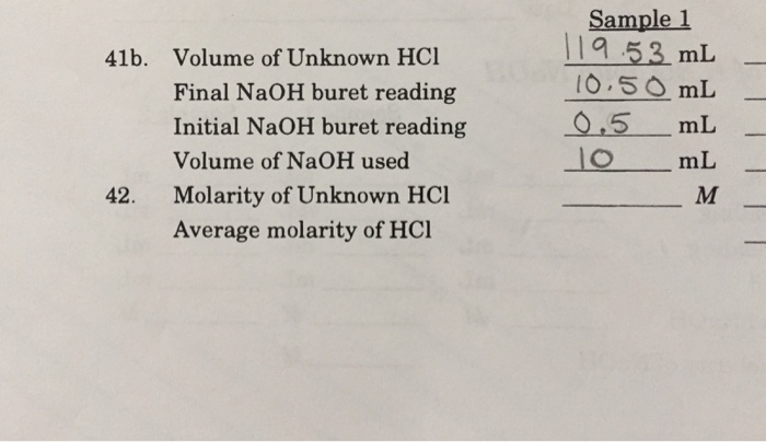 Solved C. Standardization of NaOH with khp28) what is the | Chegg.com