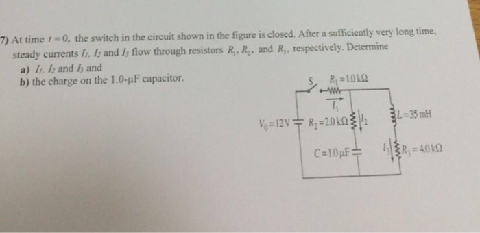 Solved At time t = 0, the switch in the circuit shown in the | Chegg.com