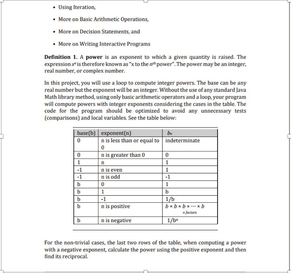 Solved Using Iteration, More on Basic Arithmetic Operations, | Chegg.com