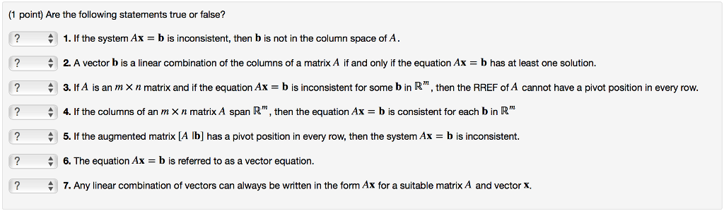 Solved Are The Following Statements True Or False? If The | Chegg.com