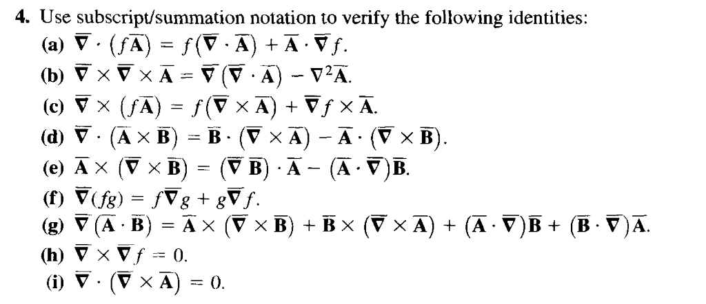 Solved Use subscript/summation notation to verify the | Chegg.com