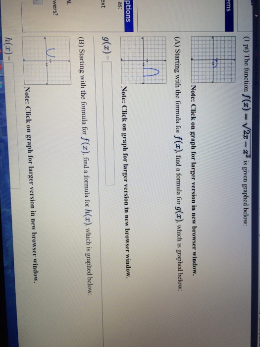 Solved The function f(x)= root 2x-x^2 is given graphed | Chegg.com