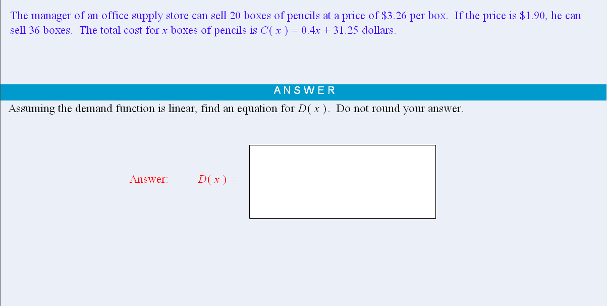 Solved The manager of an office supply store can sell 20