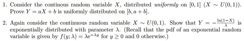 Solved Consider the continous random variable X. distributed | Chegg.com