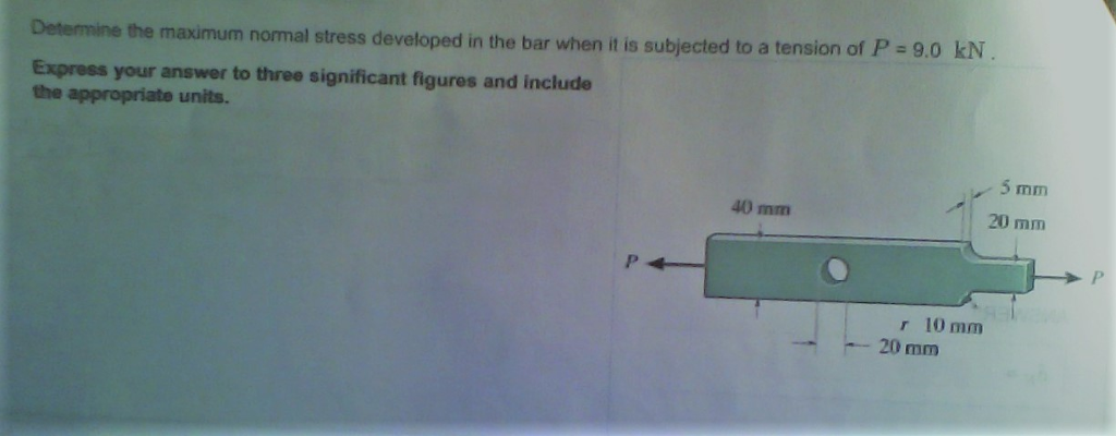 Solved Determine the maximum normal stress developed in the | Chegg.com