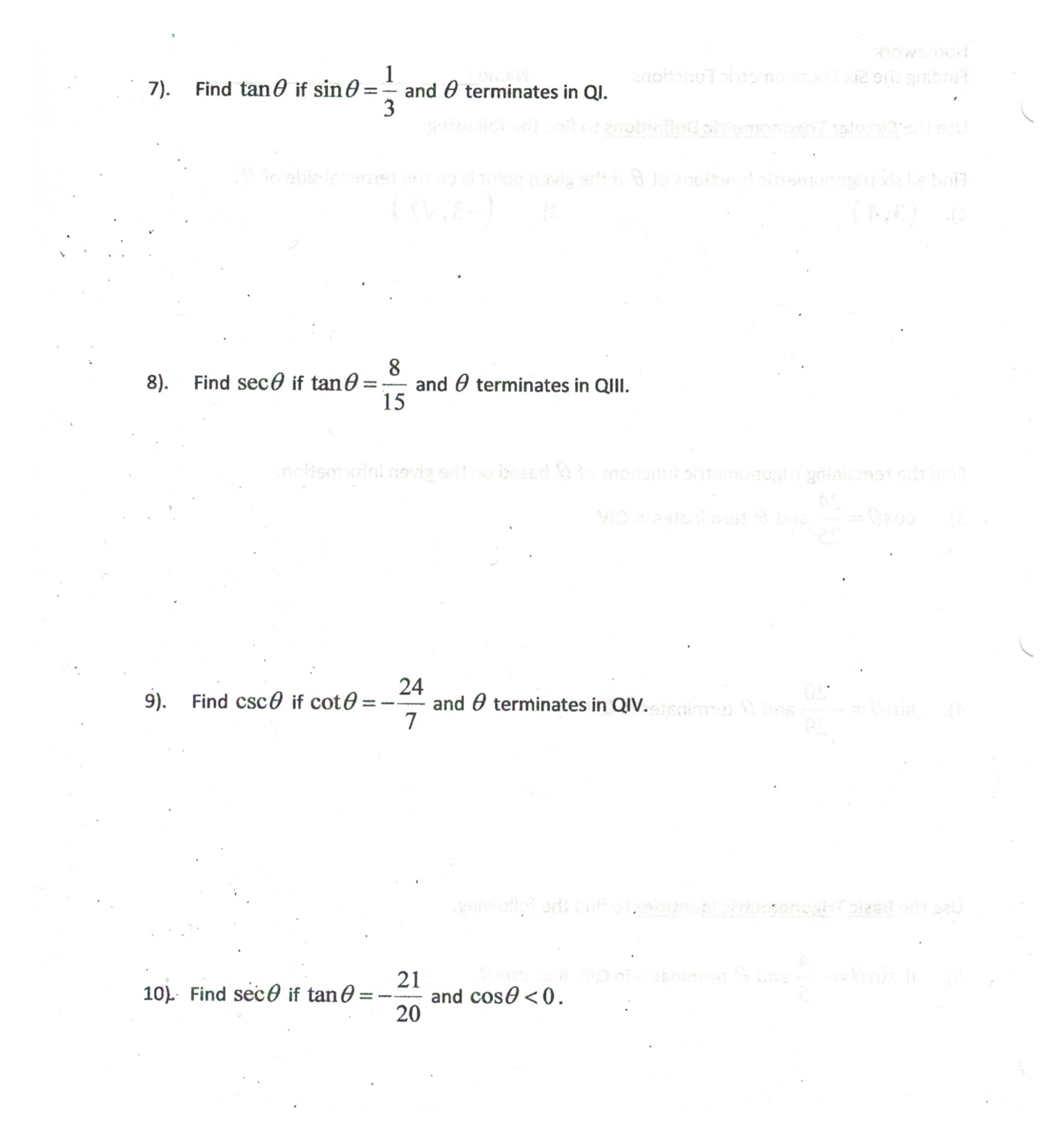 solved-find-tan-theta-if-sin-theta-1-3-and-theta-chegg