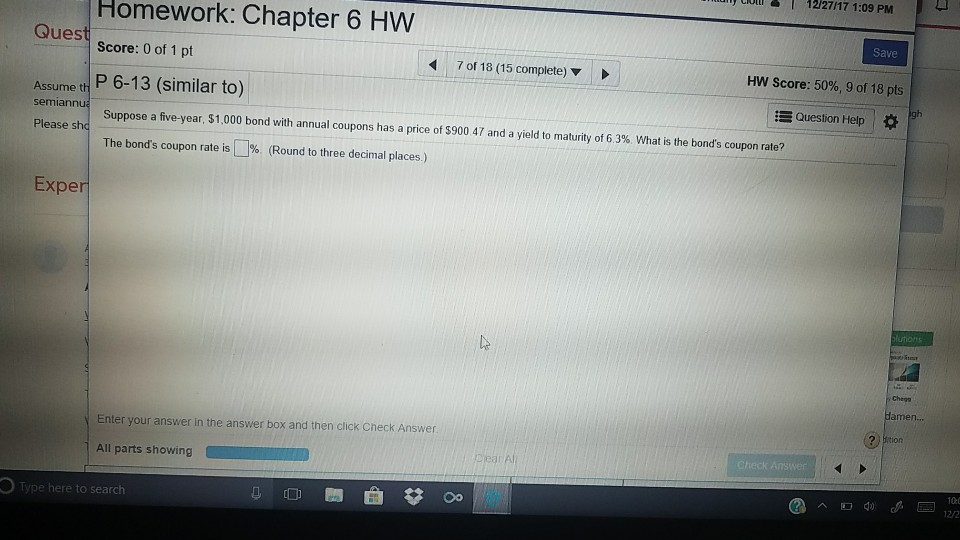 Solved l 12/27/17 1:09 PM Homework: Chapter 6 HW Score: 0 of | Chegg.com