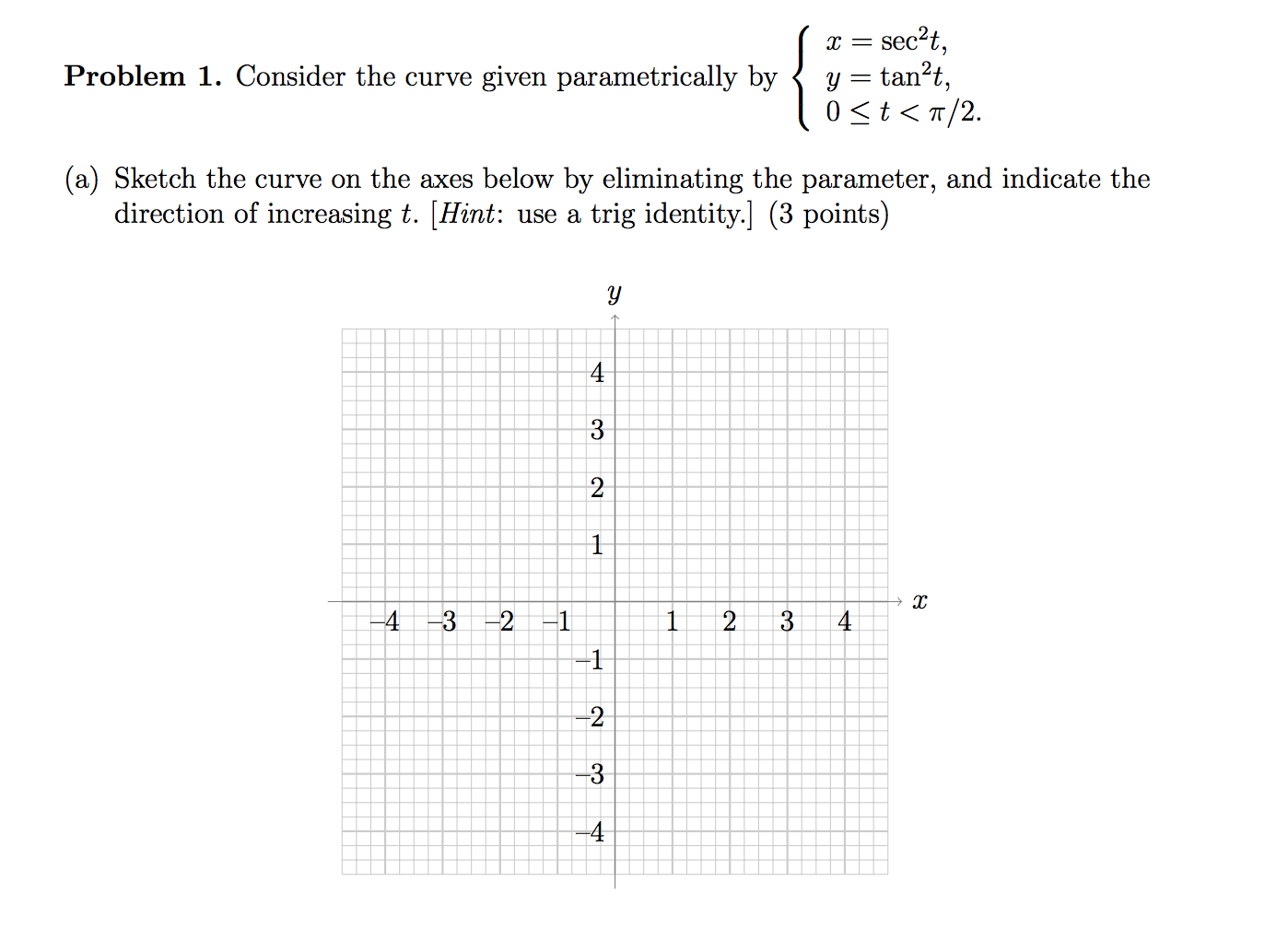 Solved Consider the curve given parametrically by {x = | Chegg.com