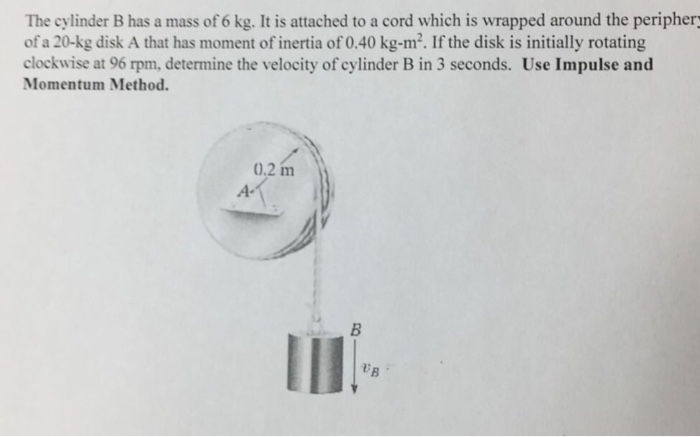 Solved The Cylinder B Has A Mass Of 6 Kg. It Is Attached To | Chegg.com