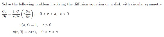 Solve the following problem involving the diffusion | Chegg.com