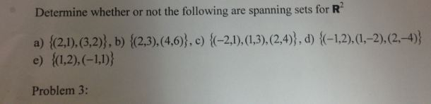 Solved Determine whether or not the following are spanning | Chegg.com