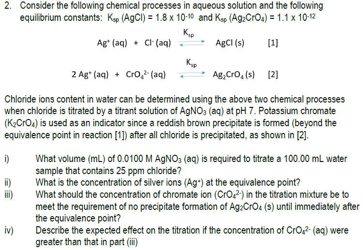 Solved 2. Consider the following chemical processes in | Chegg.com