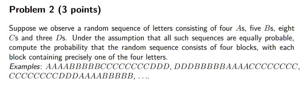 Solved Suppose We Observe A Random Sequence Of Letters | Chegg.com