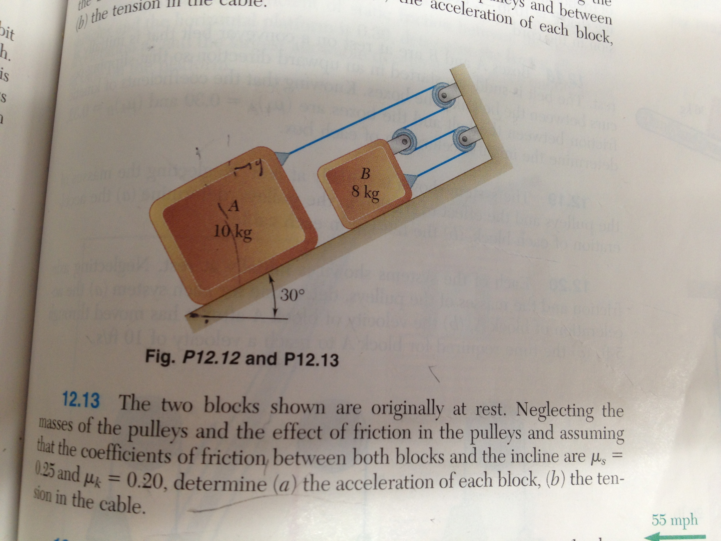 The Two Blocks Shown Are Originally At Rest Chegg 
