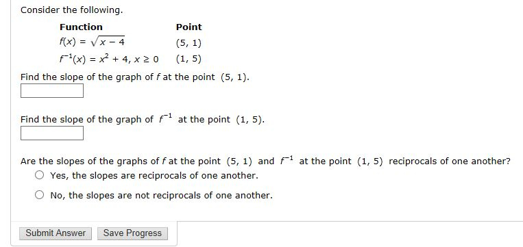 Solved Consider the following Function Point f-1(x) =x2 + 4, | Chegg.com