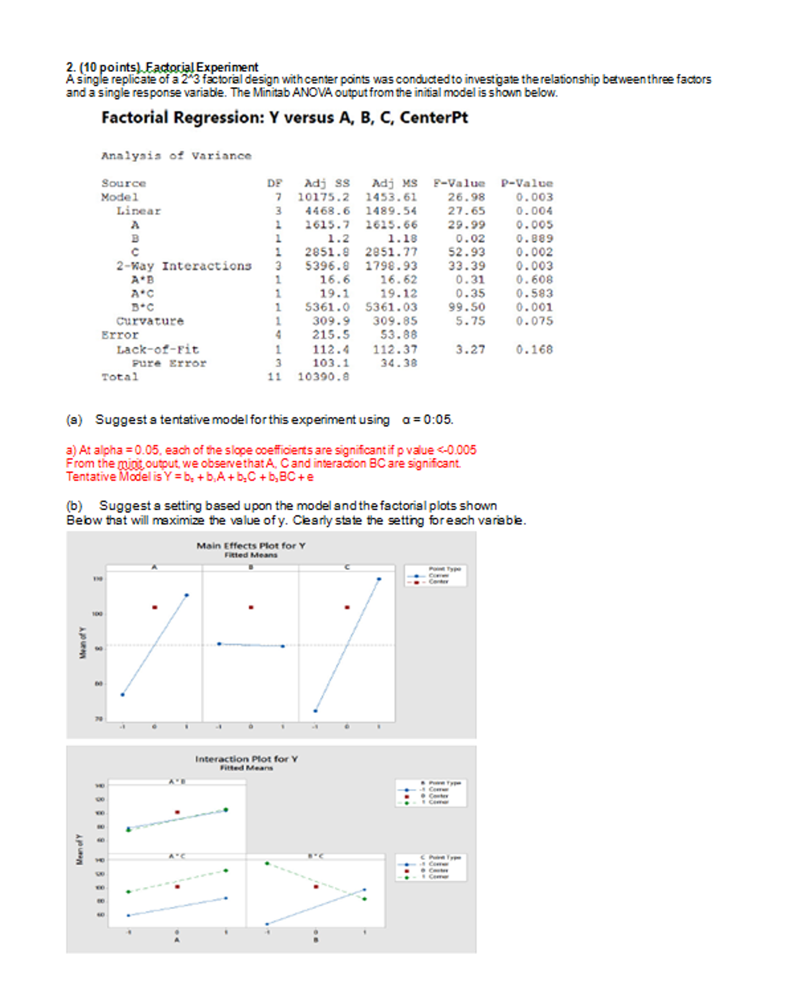 a-single-replicate-of-a-2-3-factorial-design-with-chegg