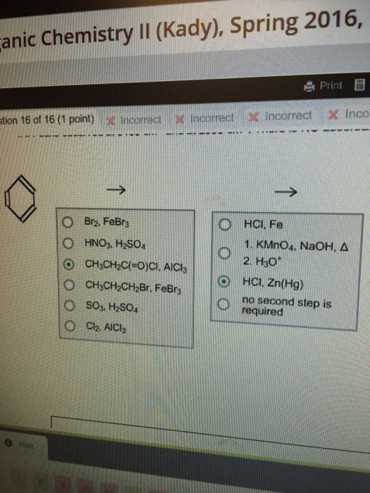 Solved What Is The Product Of Benzene With These Two Chegg Com   Image