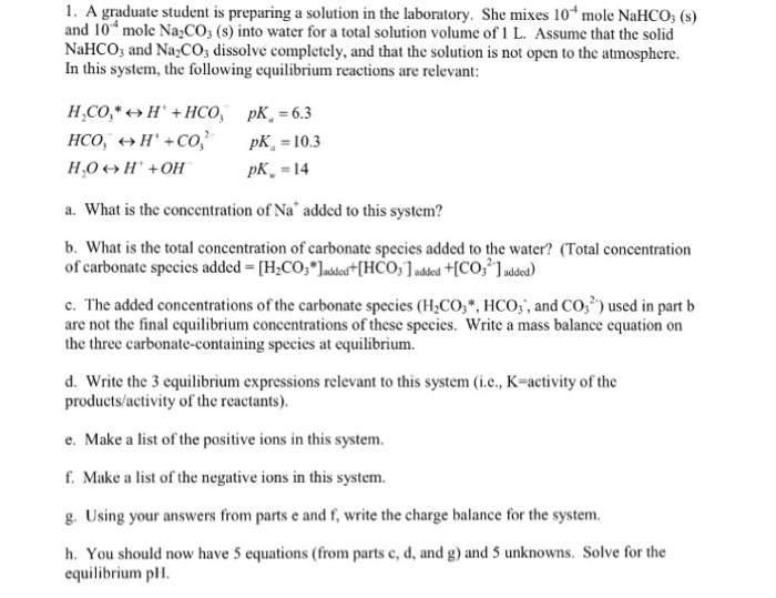 Solved A graduate student is preparing a solution in the | Chegg.com