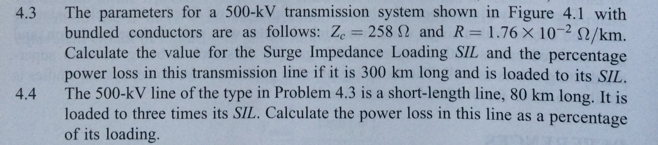 Solved The Parameters For A 500 kV Transmission System Shown Chegg