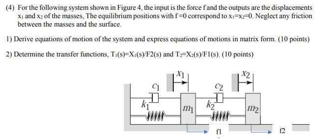 Solved (4) For the following system shown in Figure 4, the | Chegg.com