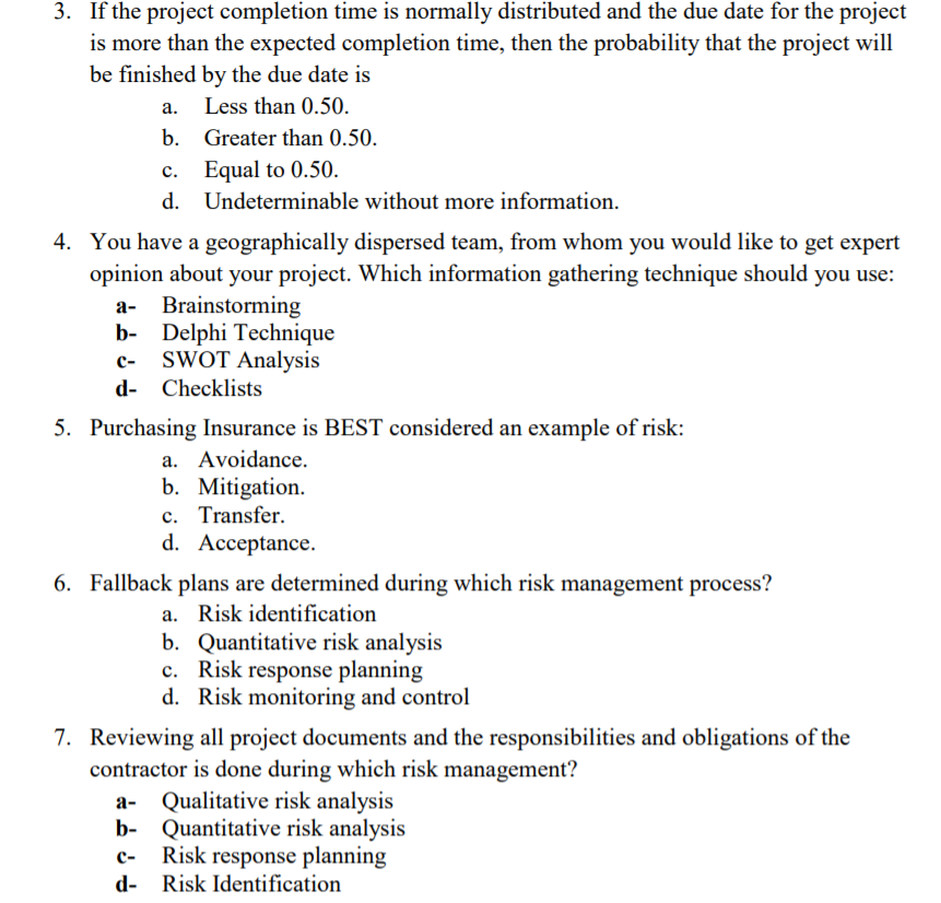 research questions on risk management