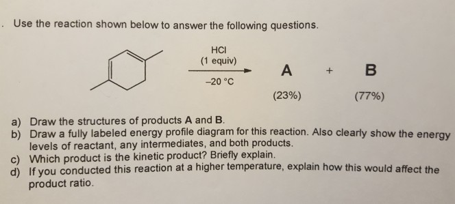 Solved Use the reaction shown below to answer the following | Chegg.com