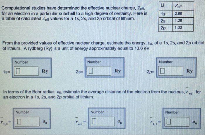 Solved Computational studies have determined the effective | Chegg.com