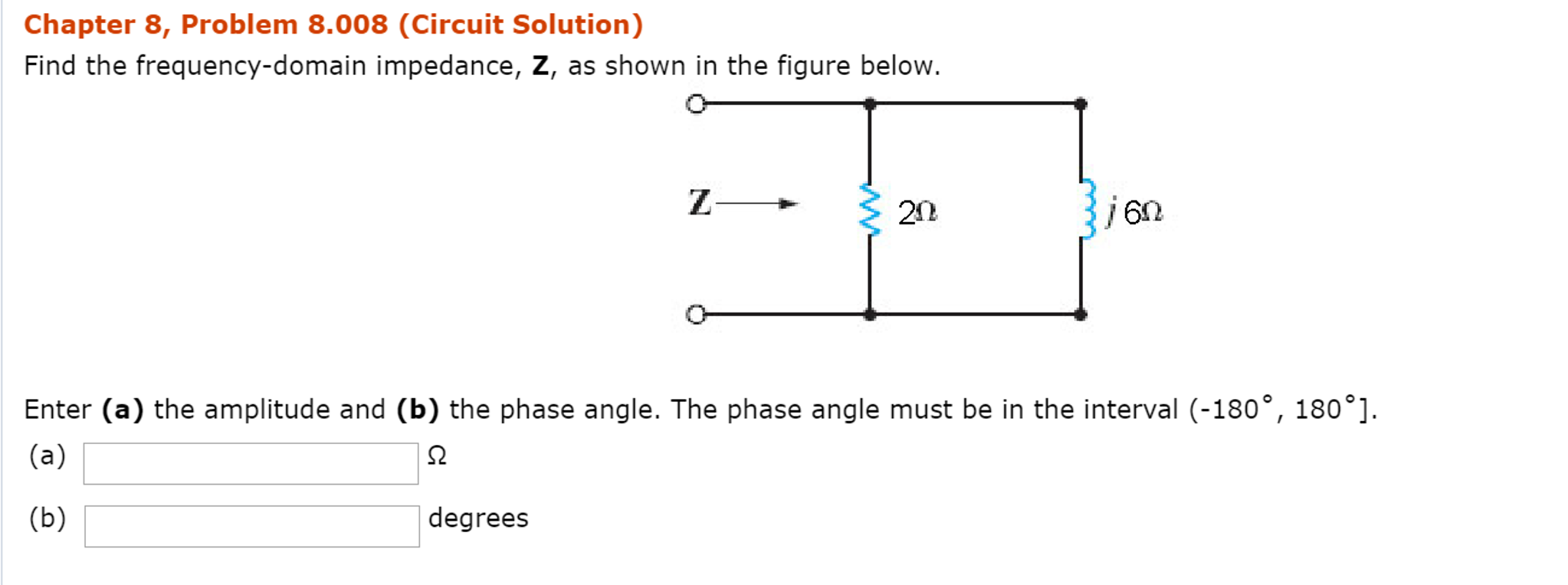 Solved Find the frequencydomain impedance, Z, as shown in