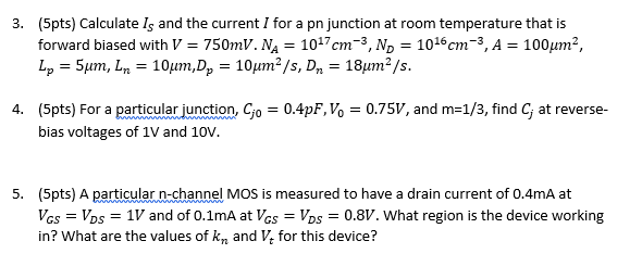 Solved Calculate I_s and the current I for a pn junction at | Chegg.com