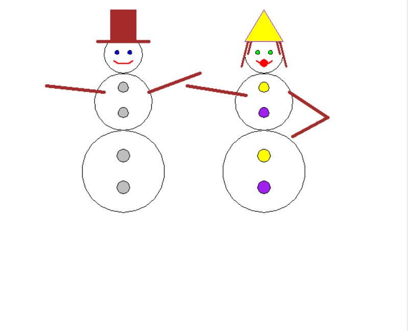 Solved Please create a Python Project, Snow Person. Thank | Chegg.com