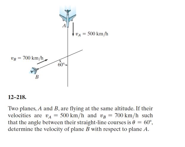 Solved Two Planes, A And B, Are Flying At The Same | Chegg.com