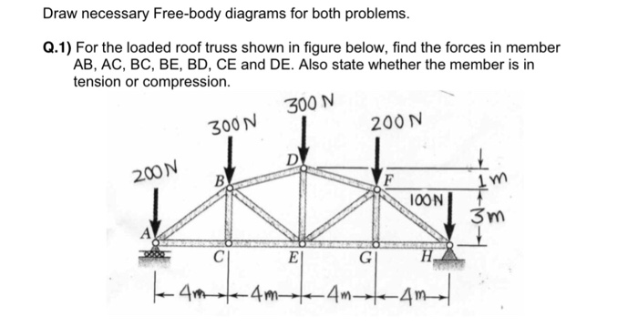 Solved Draw necessary Free-body diagrams for both problems. | Chegg.com