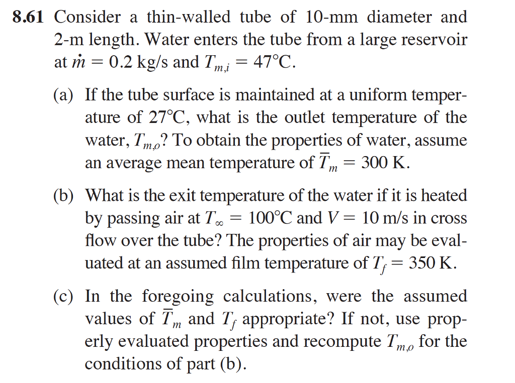 Solved 8.61 Consider a thin-walled tube of 10-mm diameter | Chegg.com