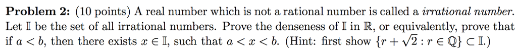Solved A real number which is not a rational number is | Chegg.com