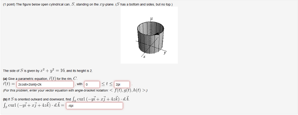 Solved The Figure Below Open Cylindrical Can S, Standing On | Chegg.com