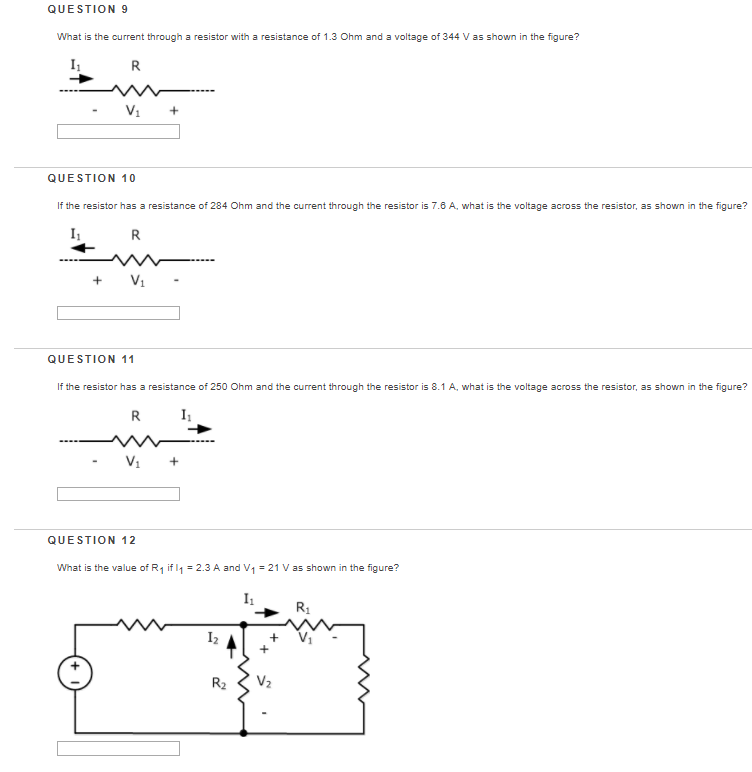 Solved QUESTION9 What is the current through a resistor with | Chegg.com