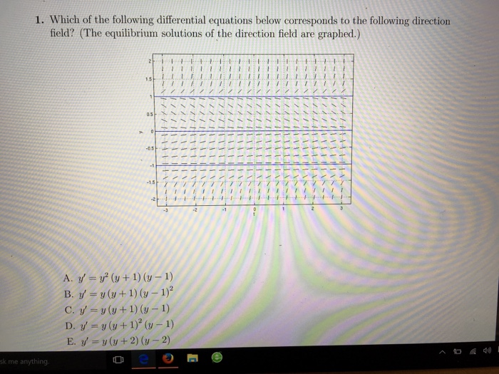 Solved Which of the following differential equations below | Chegg.com