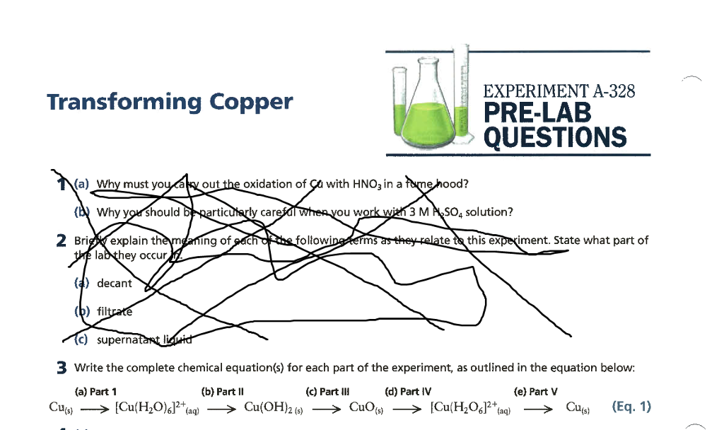 experiment 28 chemistry of copper pre lab