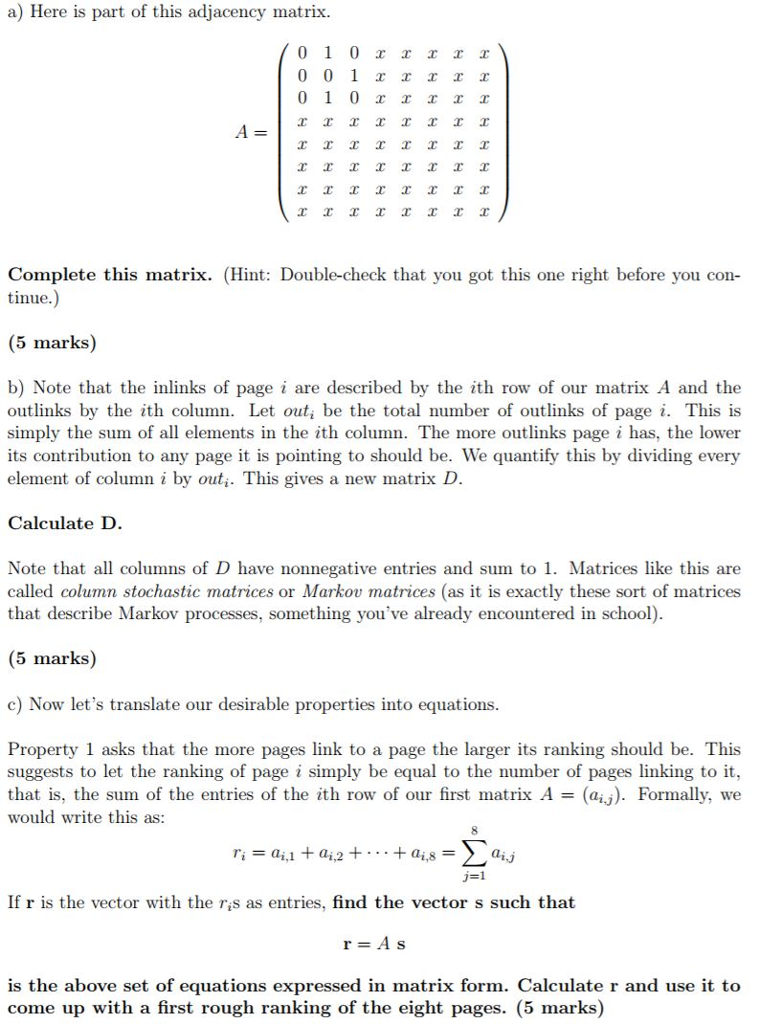 Solved Let's have a look at how search engines like Google | Chegg.com