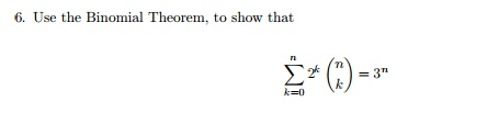 Solved Use The Binomial Theorem, To Show That | Chegg.com