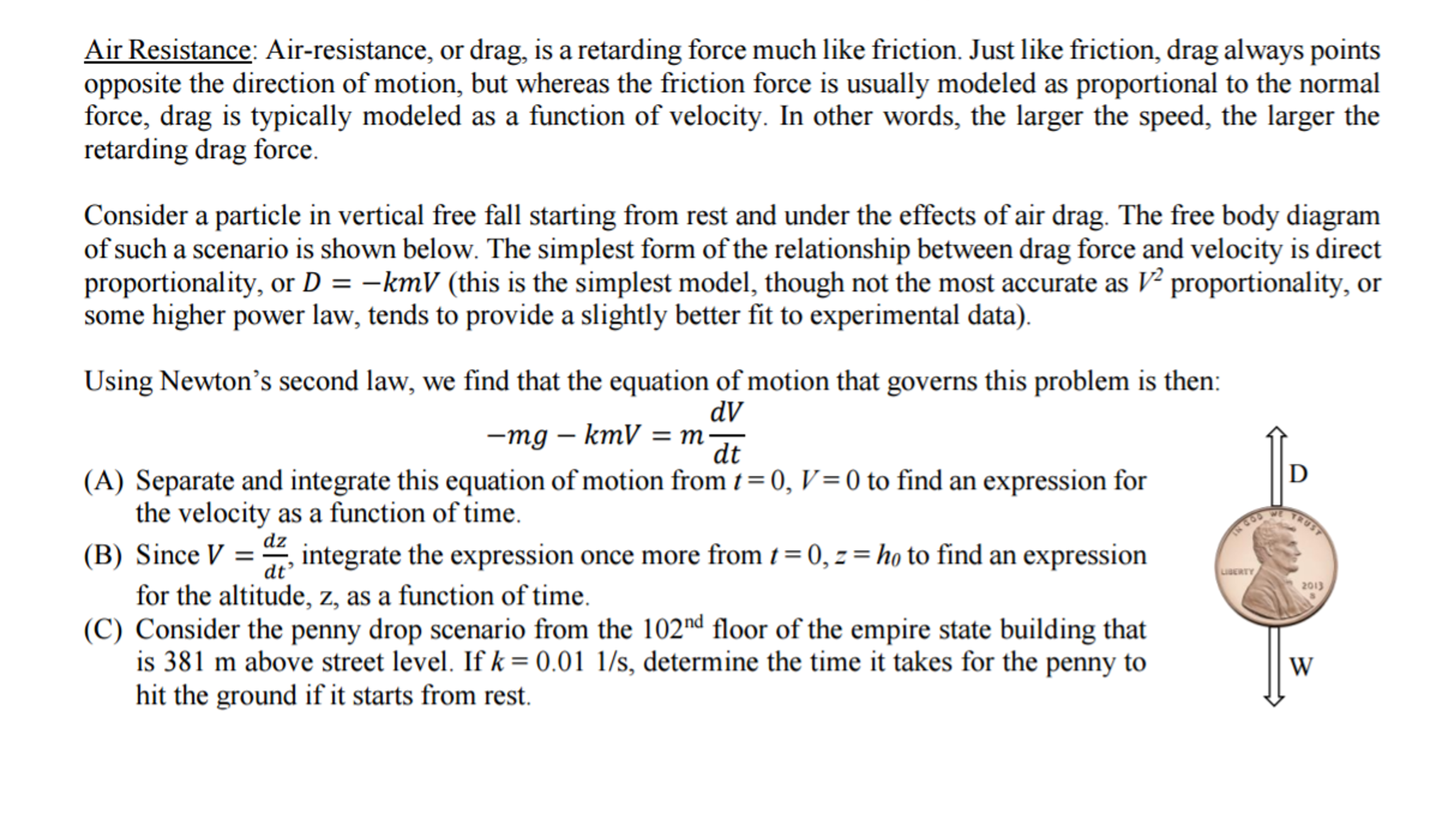 solved-air-resistance-or-drag-is-a-retarding-force-much-chegg