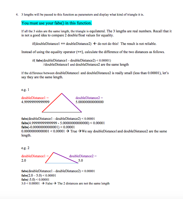 Solved C++ program should find if triangle is equilateral, | Chegg.com