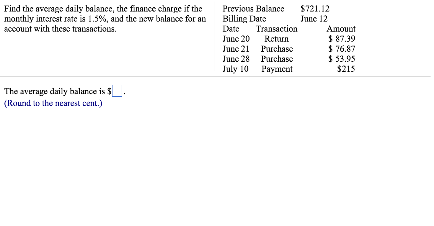 average daily balance including new purchases