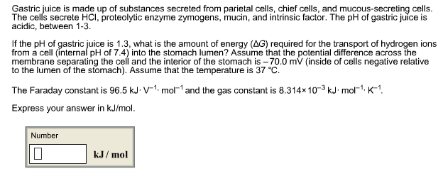 Solved: Gastric Juice Is Made Up Of Substances Secreted Fr... | Chegg.com