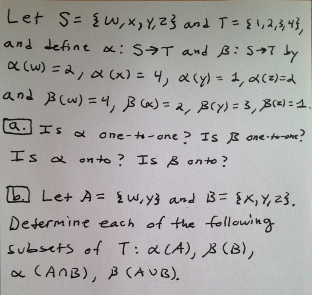 Let S W X Y Z And T 1 2 3 4 And Define S Chegg Com