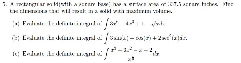 Solved A rectangular solid(with a square base) has a surface | Chegg.com